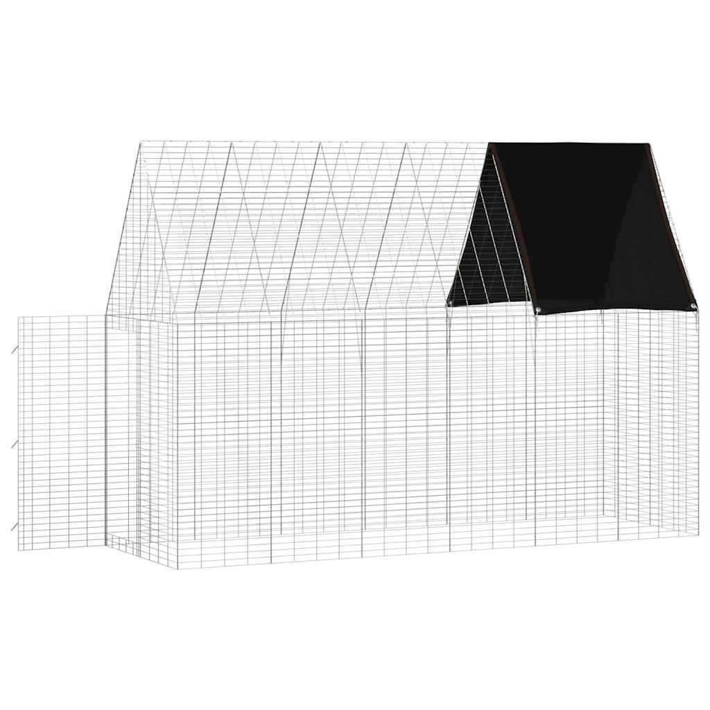 Gabbia per Conigli Argento 300 x 100 x 210 cm Acciaio zincato