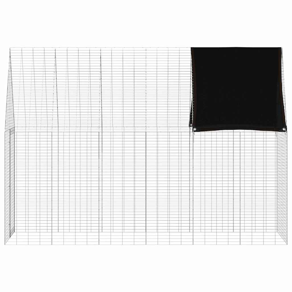 Gabbia per Conigli Argento 300 x 100 x 210 cm Acciaio zincato