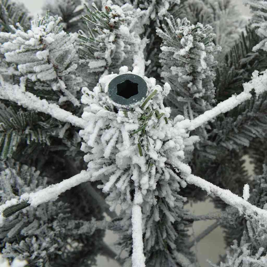 Albero di Natale Artificiale Snodato Foderato di Neve Bianco