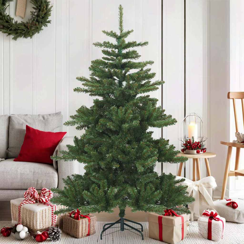 Albero di Natale Artificiale con Rami Pieghevoli Verde 150 cm