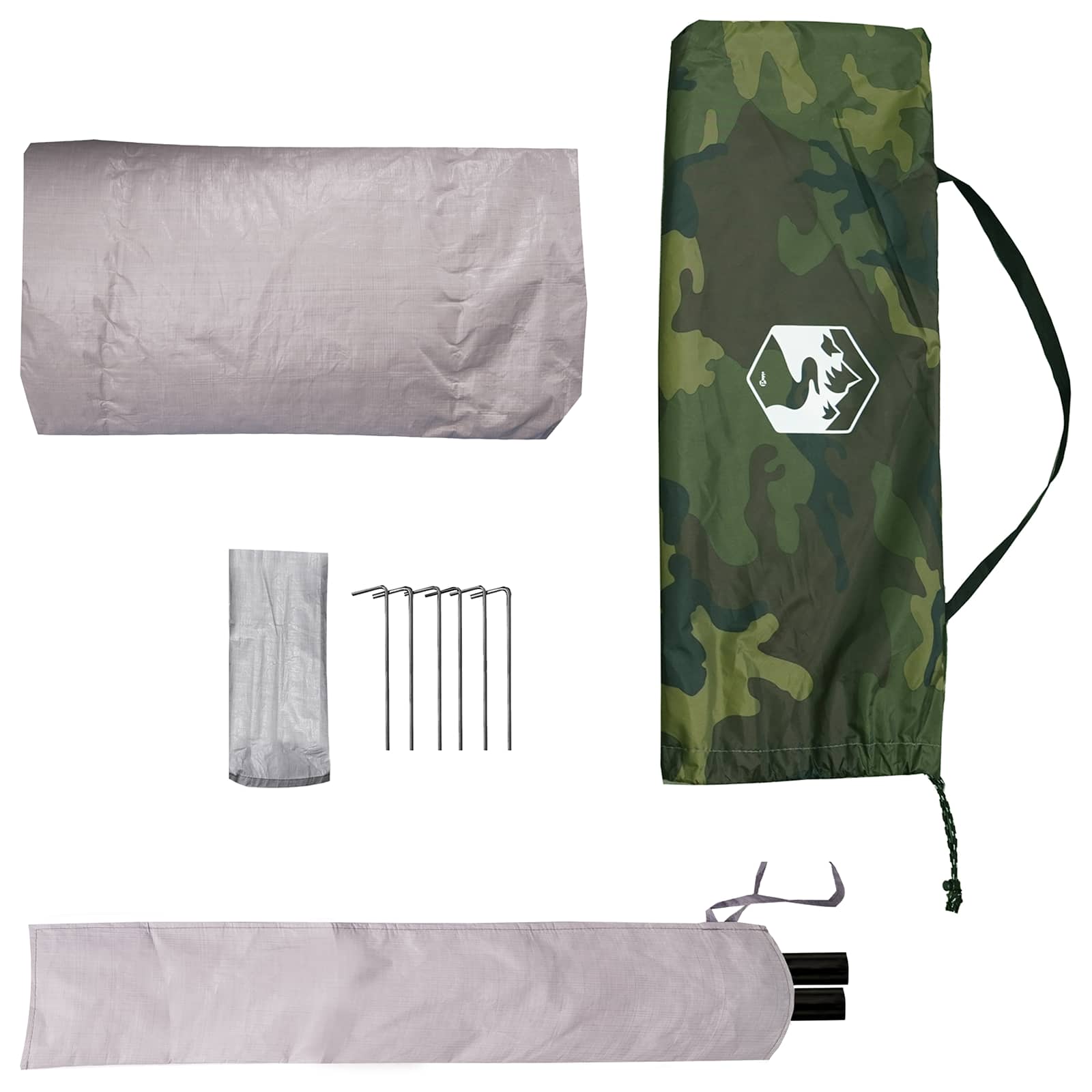 Tenda da backpacking 4 persona Mimetico