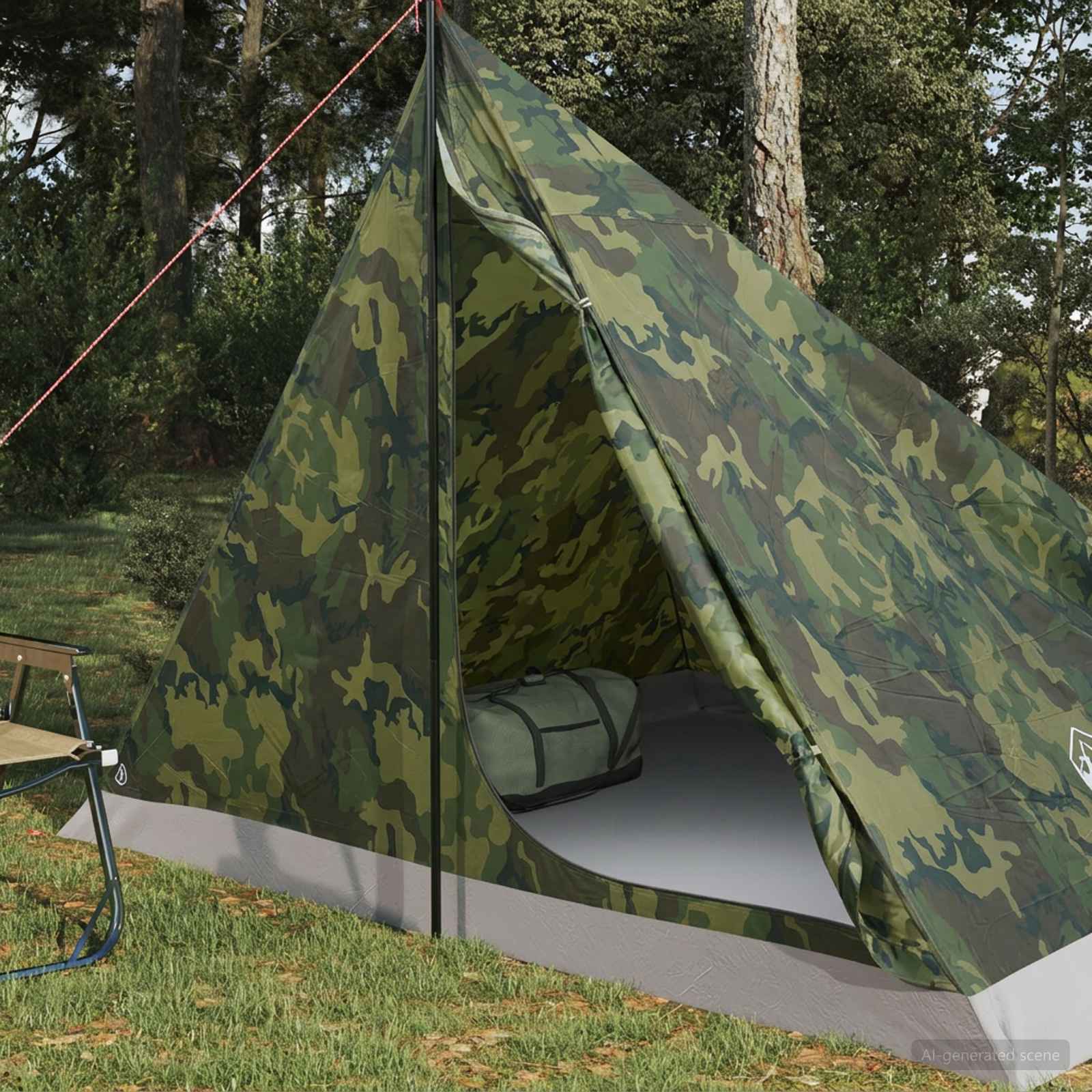 Tenda da backpacking 4 persona Mimetico