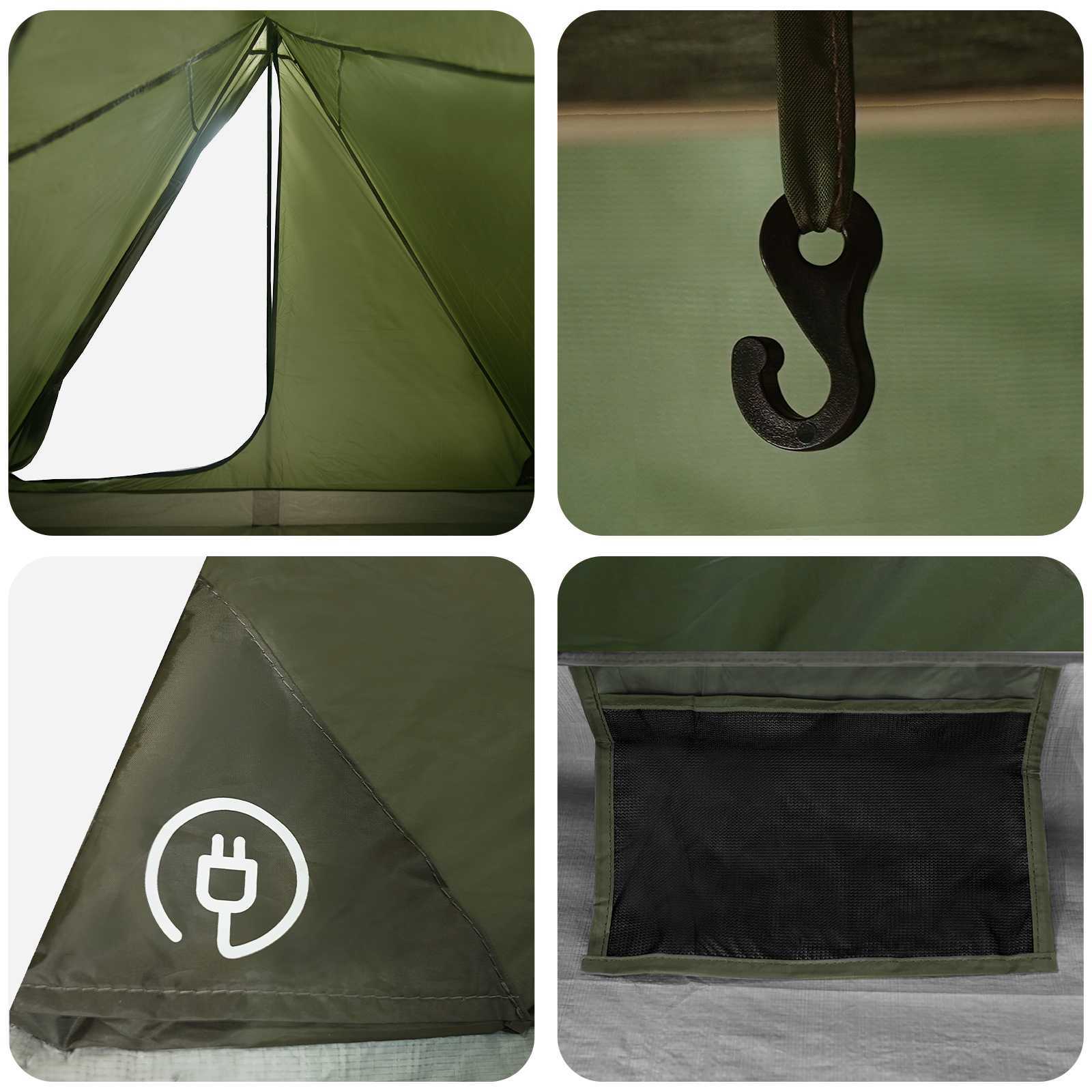 Tenda da backpacking 2 persona Verde Oliva