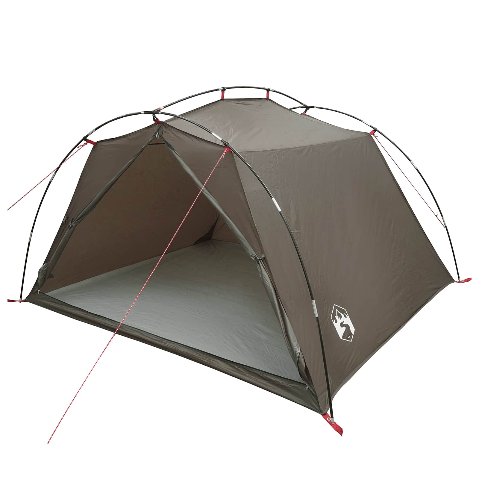 Tenda a tunnel 4 persona Marrone e Grigio
