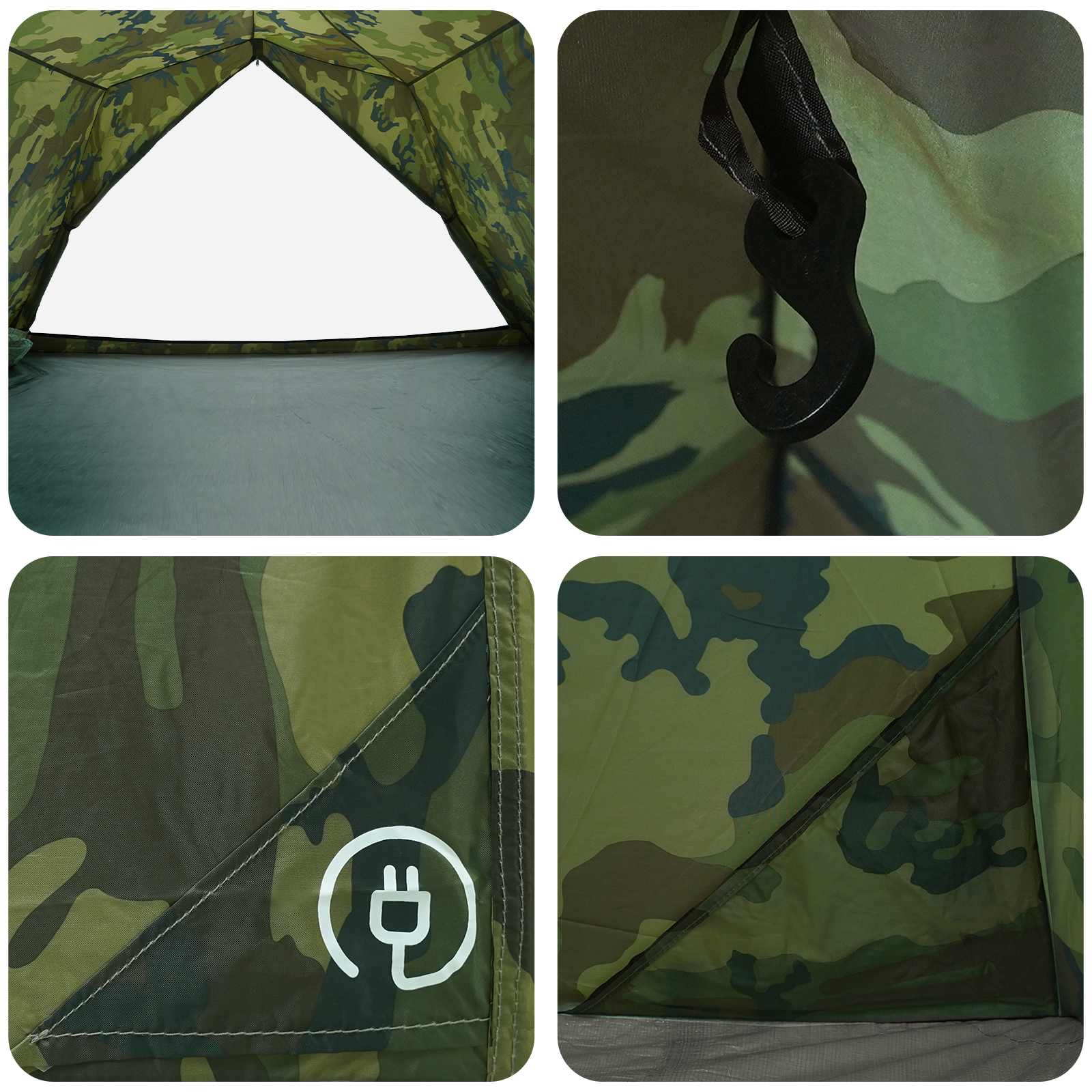 Tenda a tunnel 4 persona Mimetico