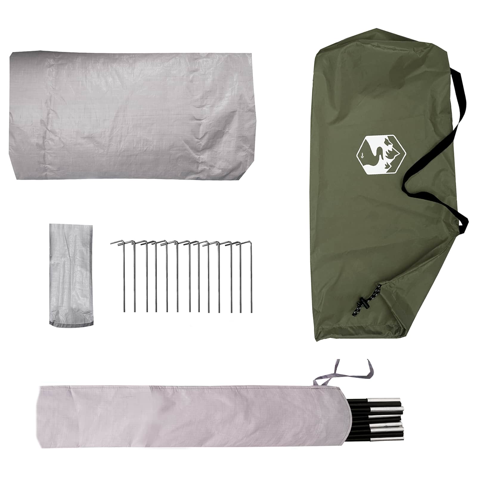 Tenda da backpacking 4 persona Verde Oliva