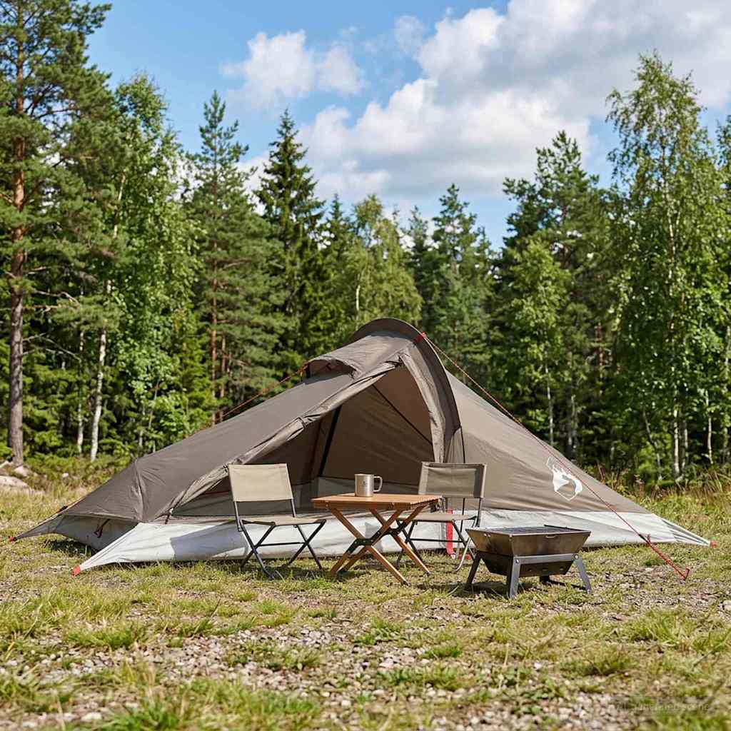 Tenda da backpacking 2 persona Marrone e Grigio