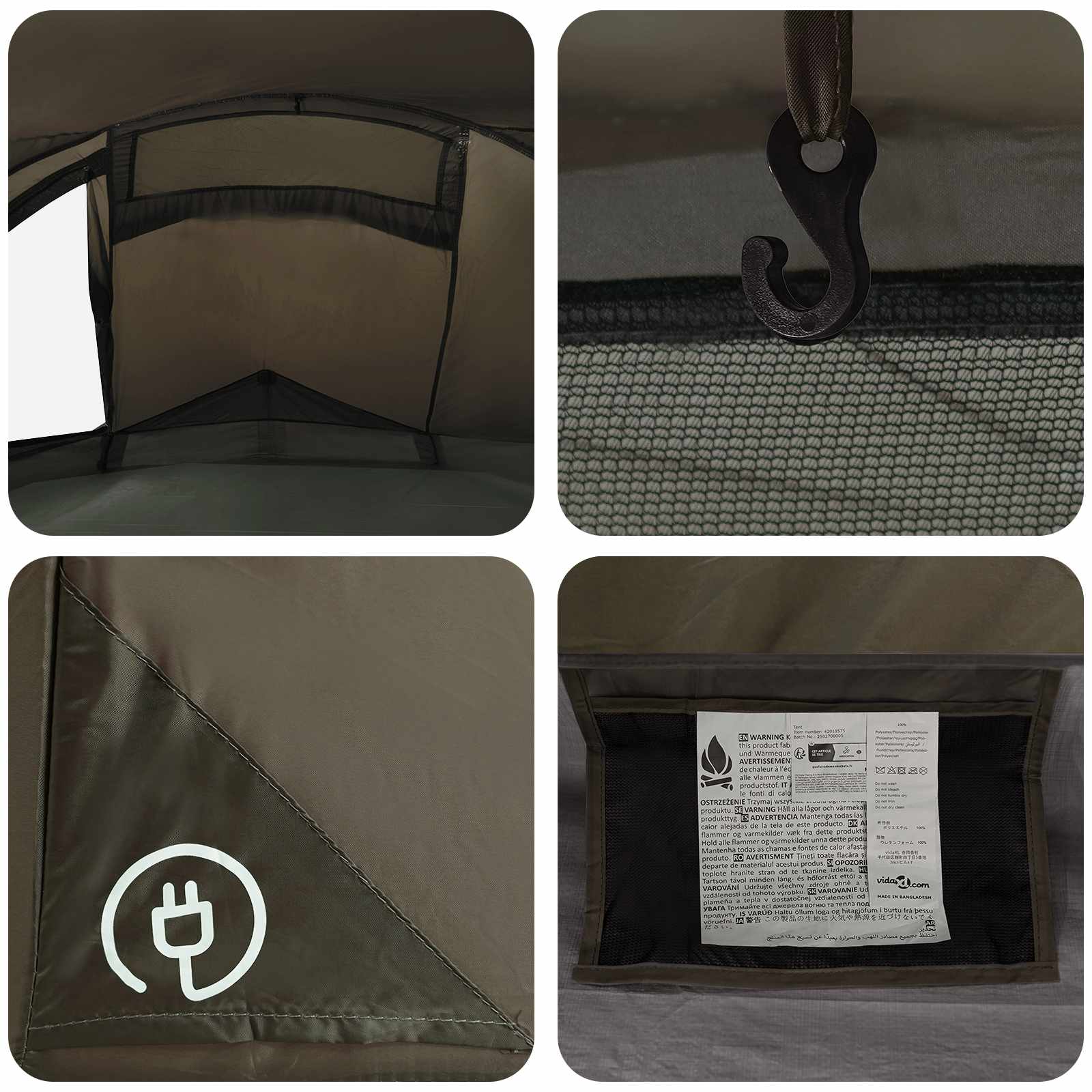 Tenda da backpacking 2 persona Marrone e Grigio