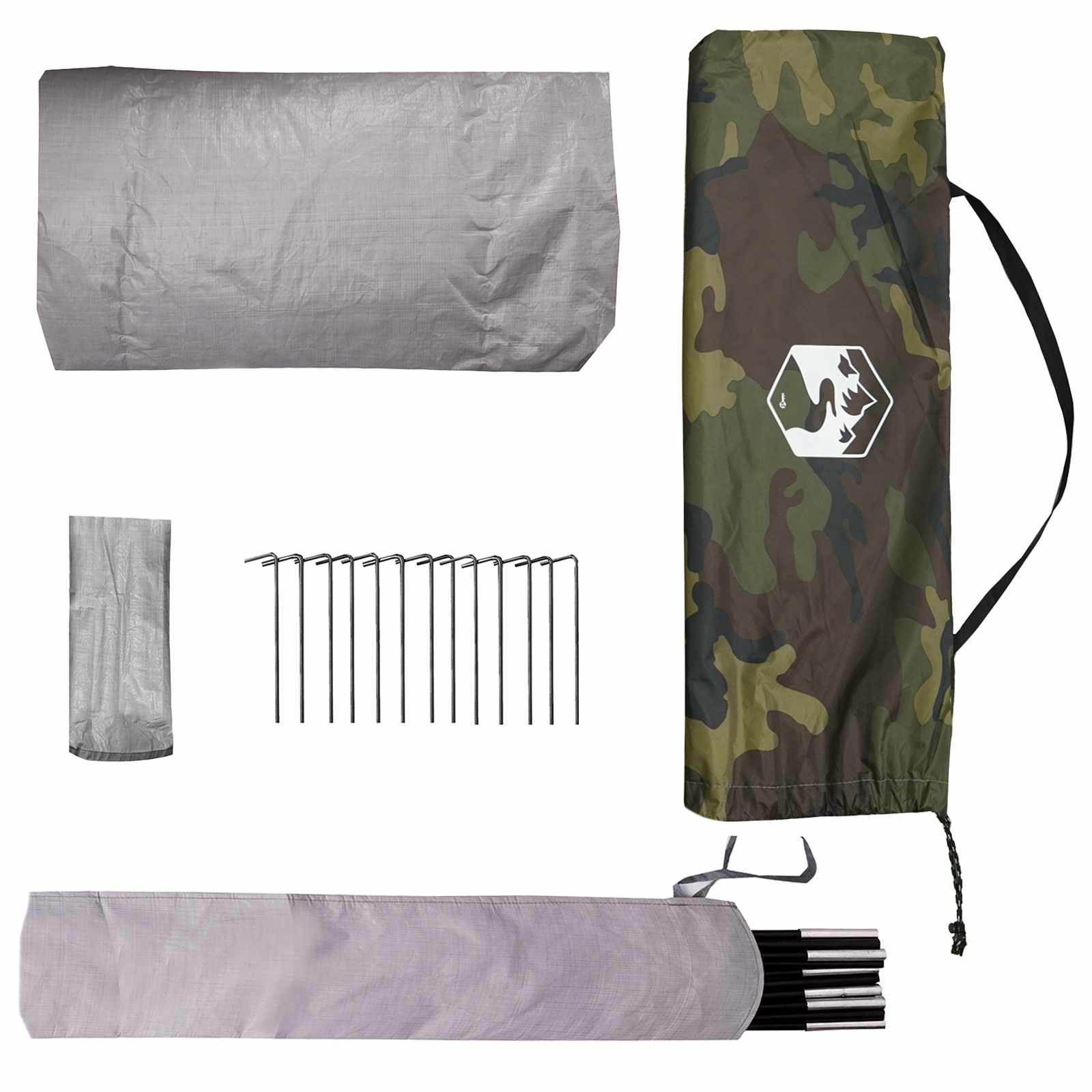 Tenda da backpacking 2 persona Mimetico