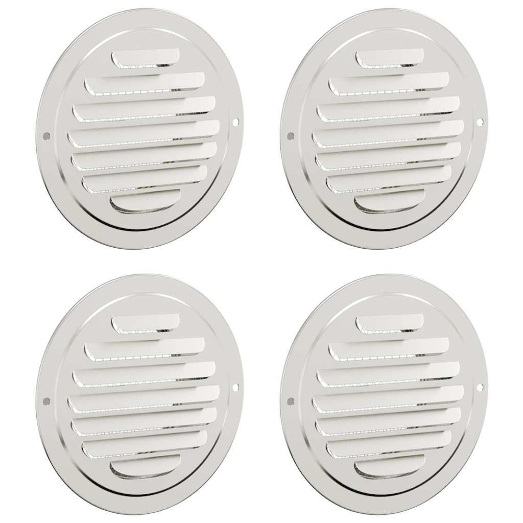 Coperture per ventilazione d'aria 4 pz Argento 100 mm