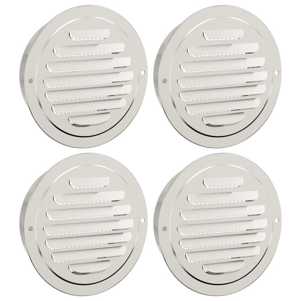 Coperture per ventilazione d'aria 4 pz Argento 125 mm
