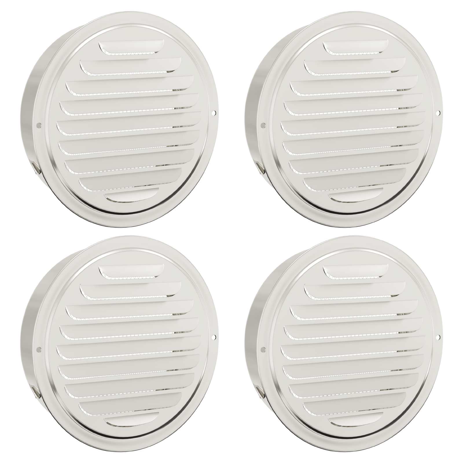 Coperture per ventilazione d'aria 4 pz Argento 150 mm