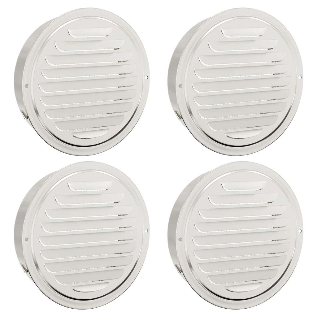 Coperture per ventilazione d'aria 4 pz Argento 200 mm