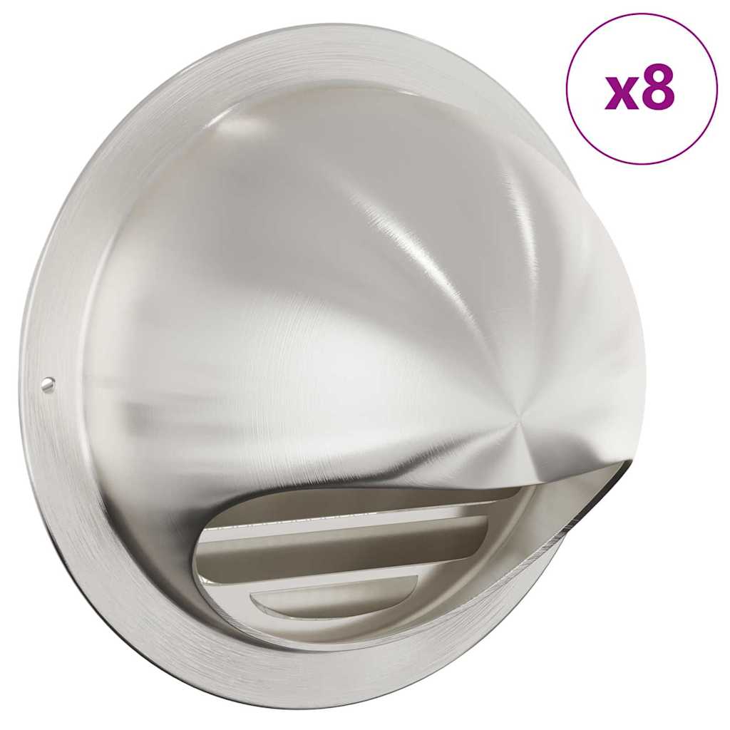 Coperture per ventilazione d'aria 8 pz Argento 150 mm
