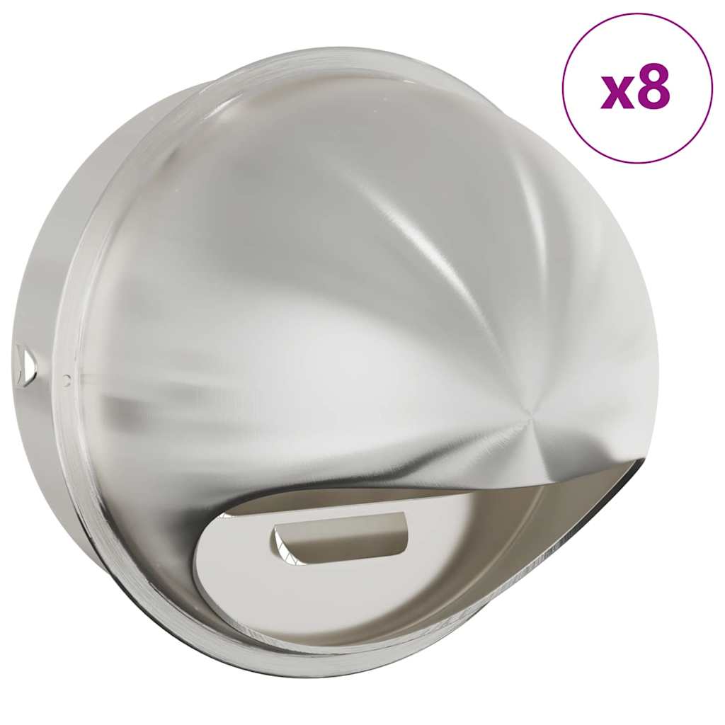 Coperture per ventilazione d'aria 8 pz Argento 200 mm