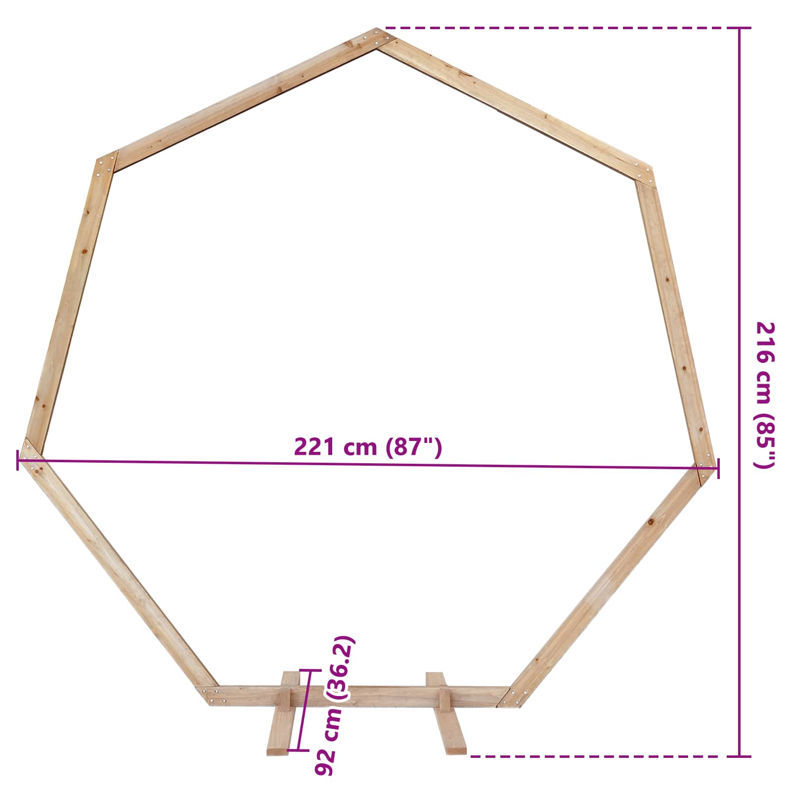 Arco Nuziale Marrone Chiaro 221 x 92 x 216 cm