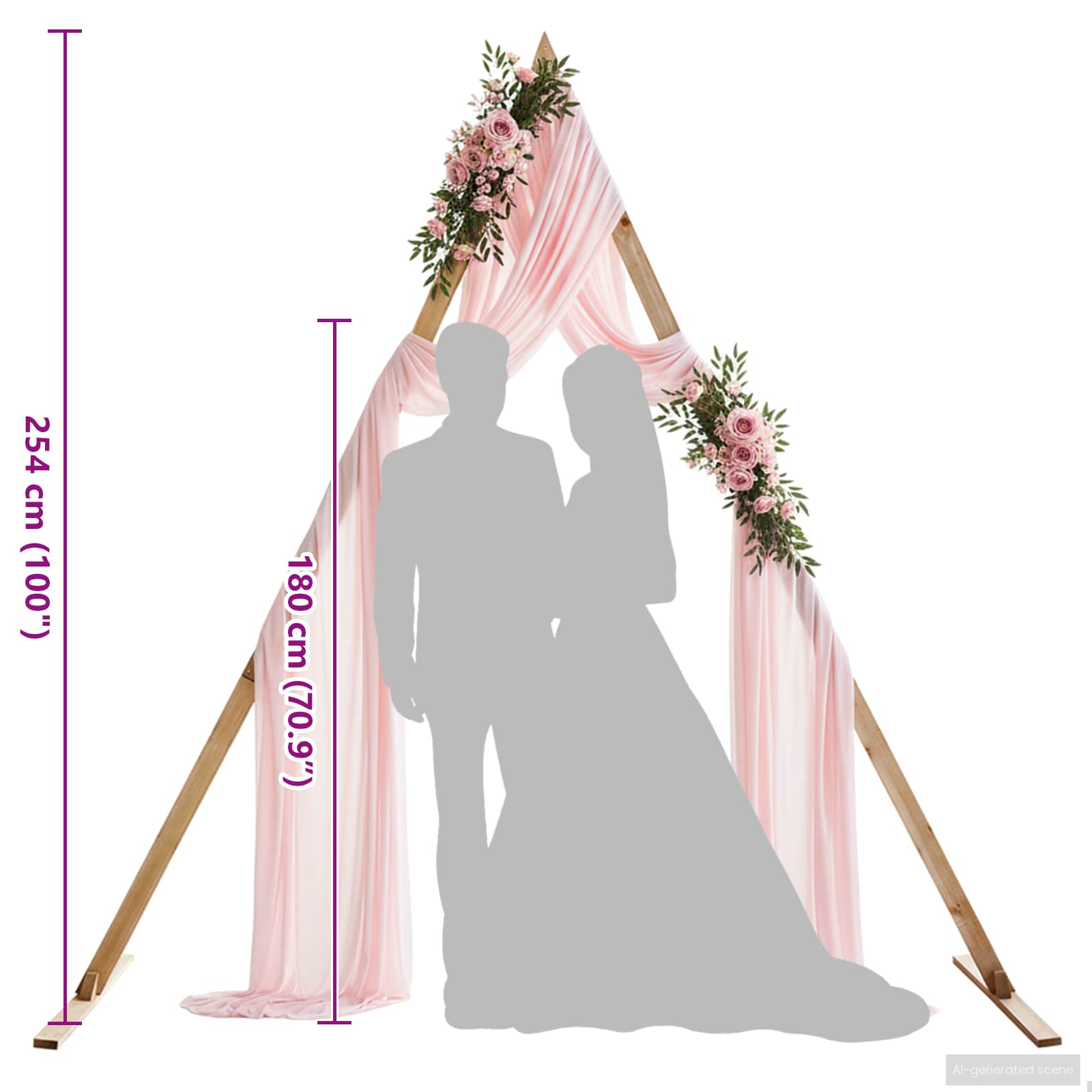 Arco Nuziale Marrone Chiaro 202 x 95 x 254 cm
