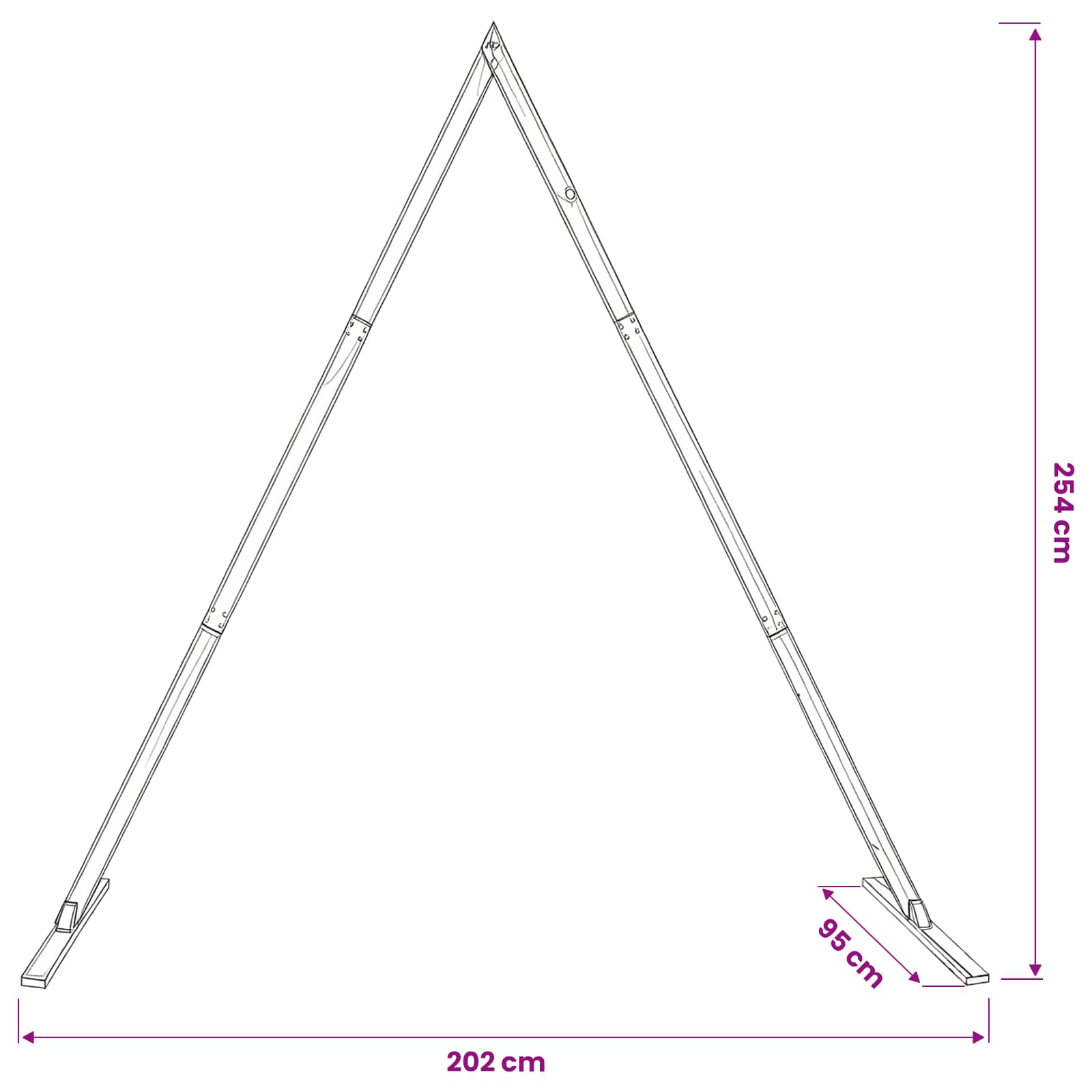 Arco Nuziale Marrone Chiaro 202 x 95 x 254 cm