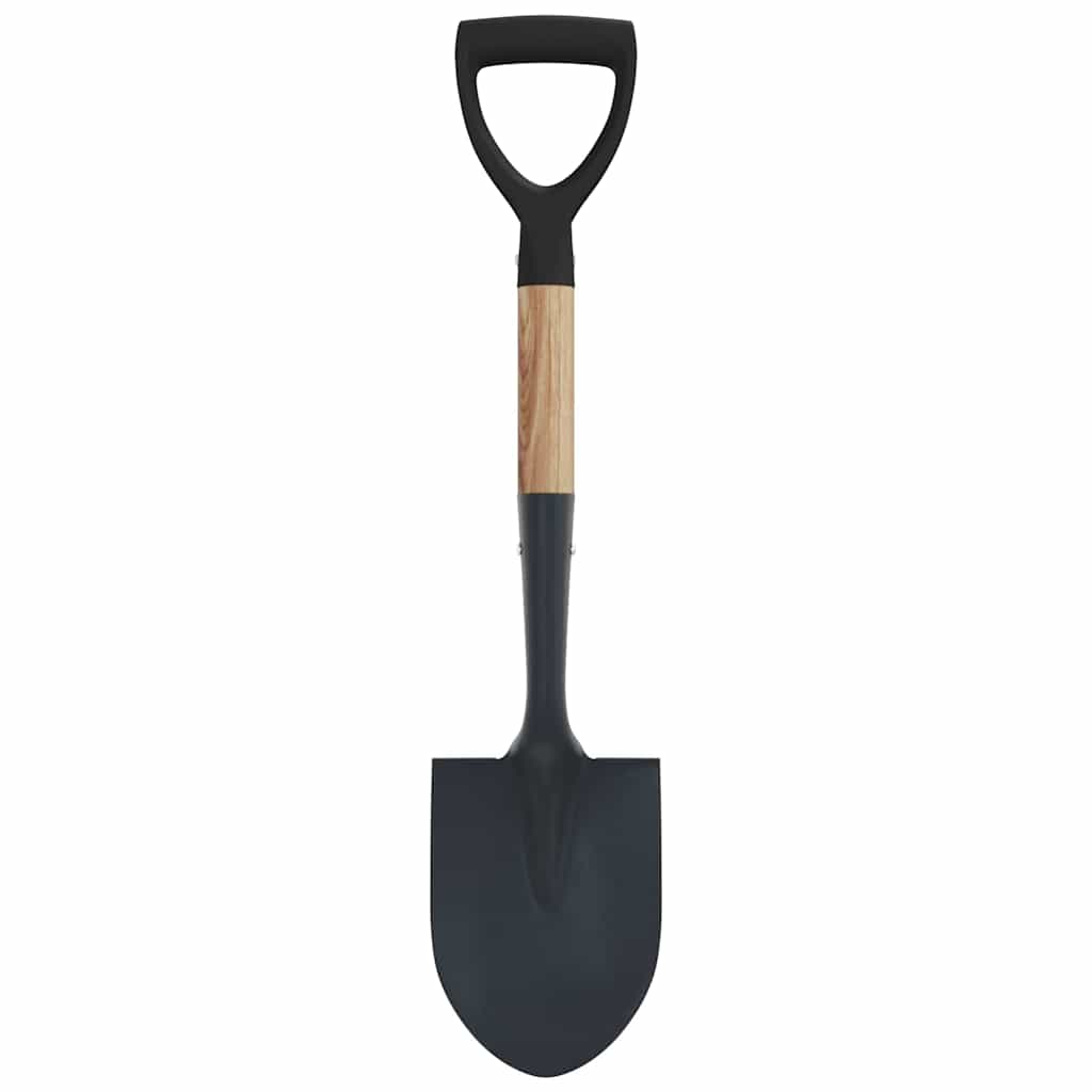 Pala Nero 68,5 cm Acciaio Rivestito e Legno Massiccio