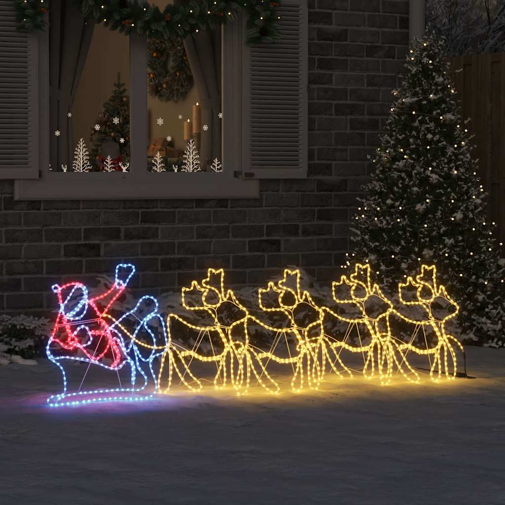 Decorazioni Natalizie 1224 LED Multicolore 69 x 79 cm PVC