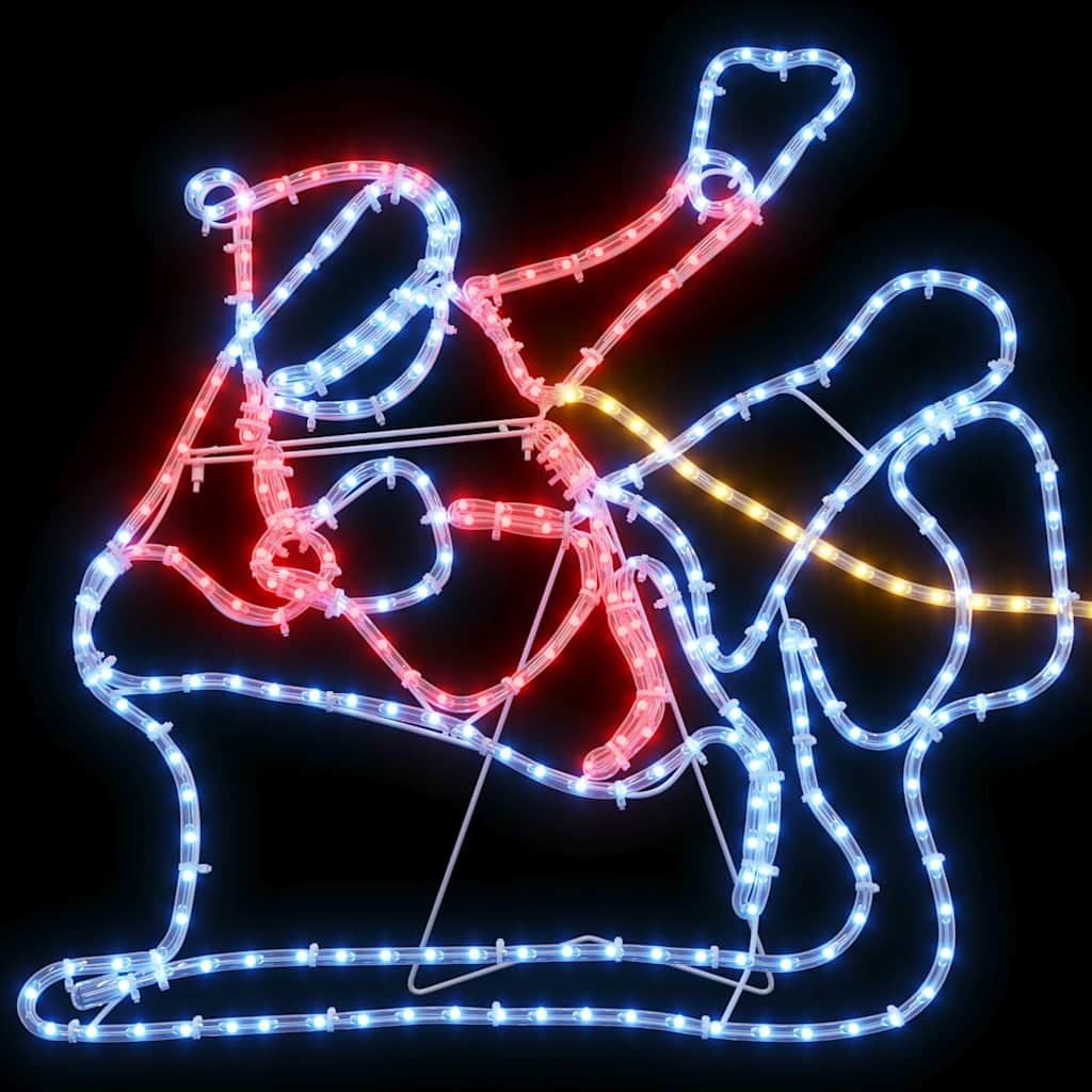 Decorazioni Natalizie 1224 LED Multicolore 69 x 79 cm PVC