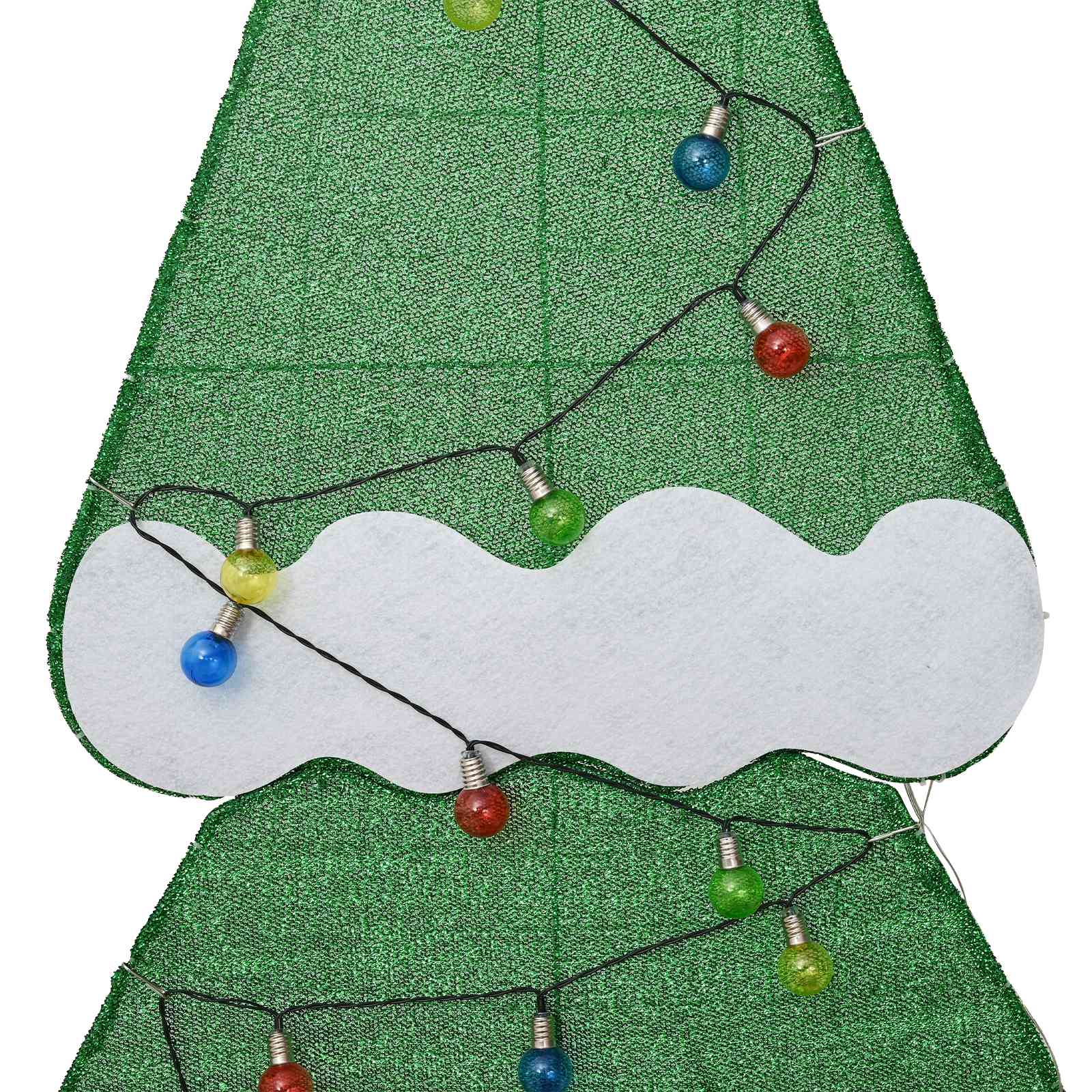 180 LED Multicolore 150 cm Acciaio e Tessuto di Stellina
