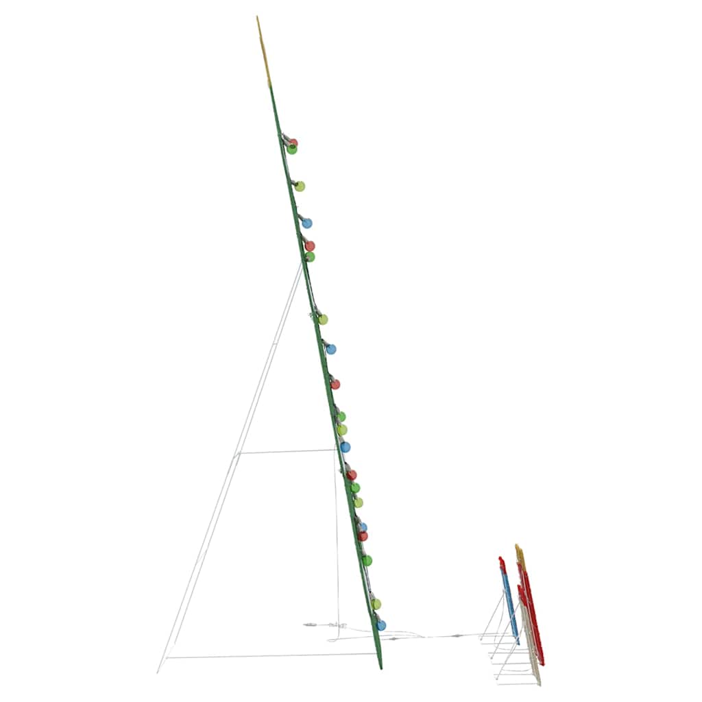 200 LED Multicolore 180 cm Acciaio e Tessuto di Stellina