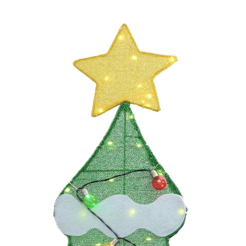 200 LED Multicolore 180 cm Acciaio e Tessuto di Stellina