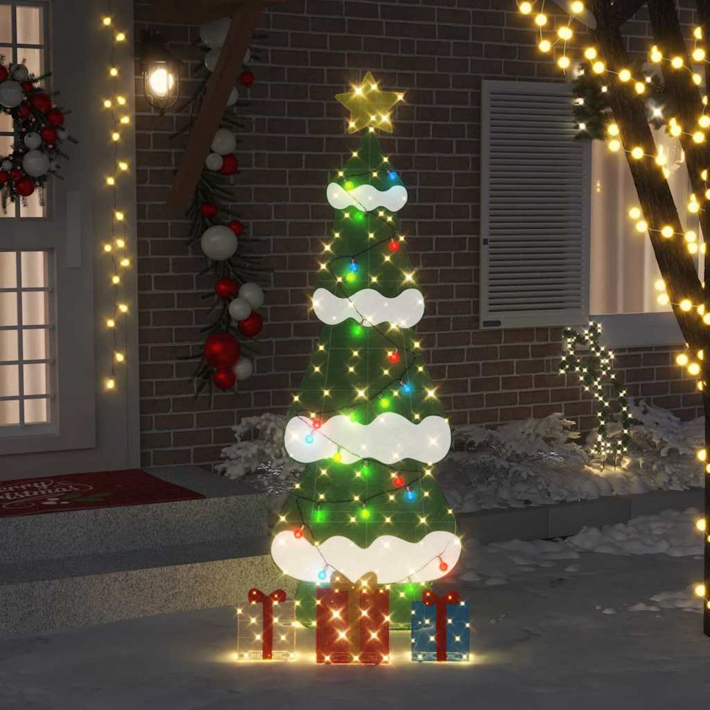 220 LED Multicolore 210 cm Acciaio e Tessuto di Stellina