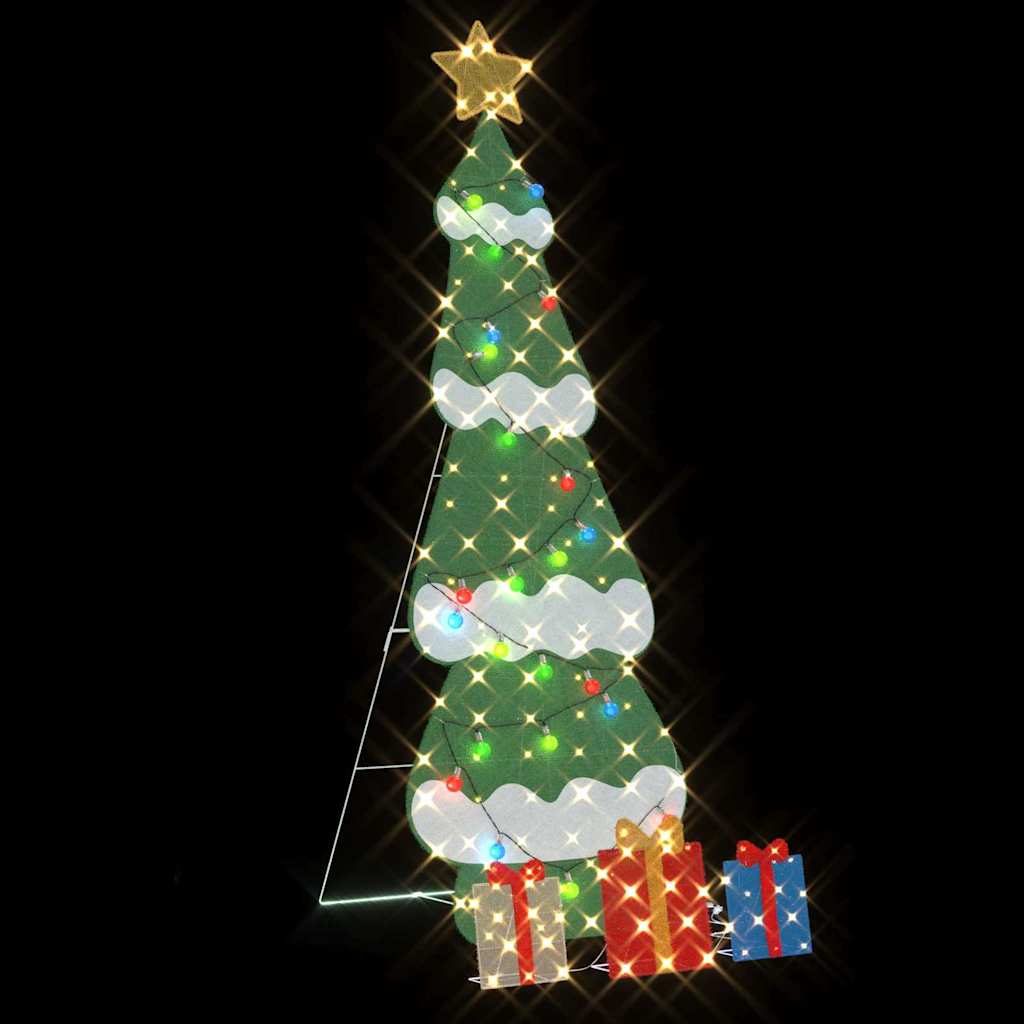 220 LED Multicolore 210 cm Acciaio e Tessuto di Stellina