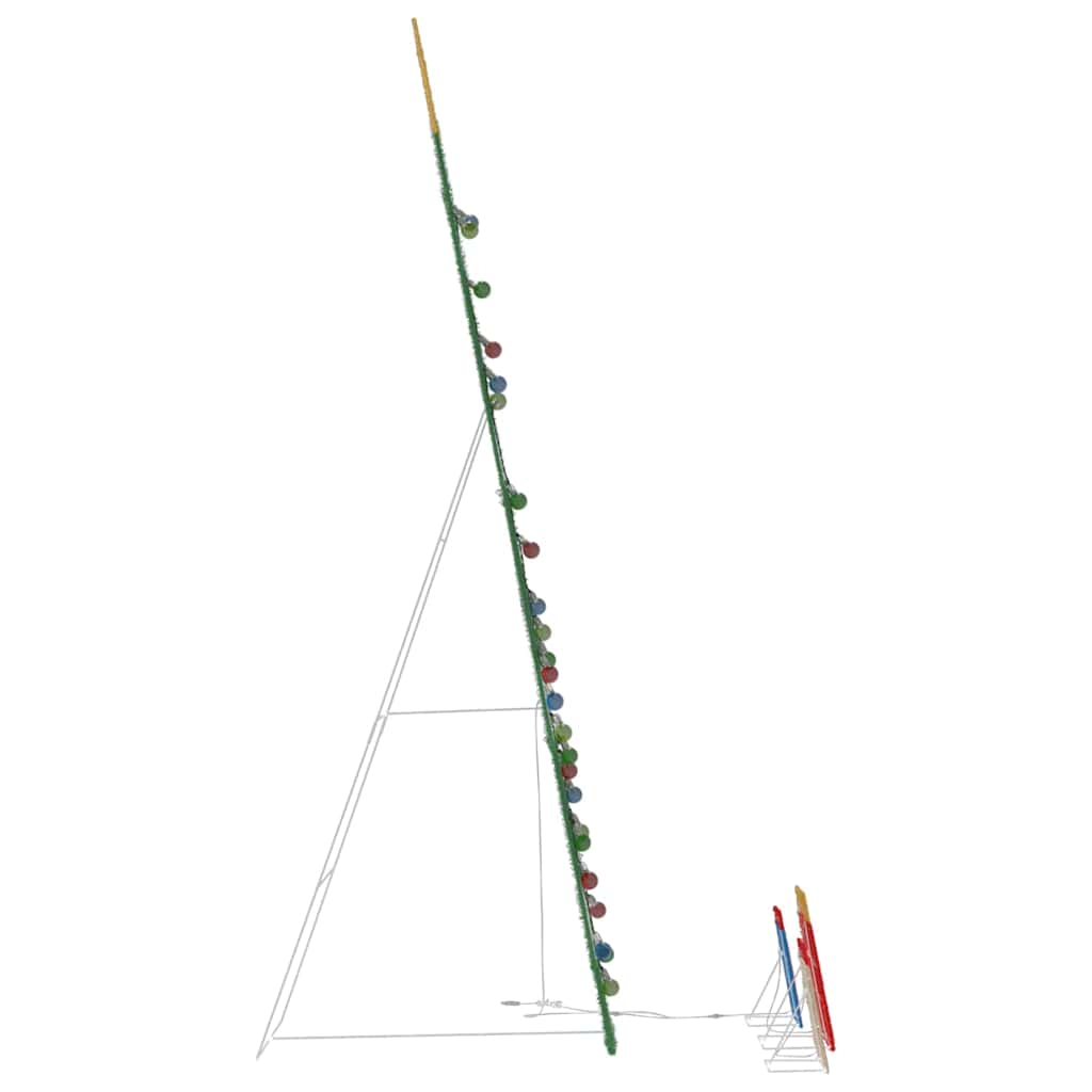 220 LED Multicolore 210 cm Acciaio e Tessuto di Stellina