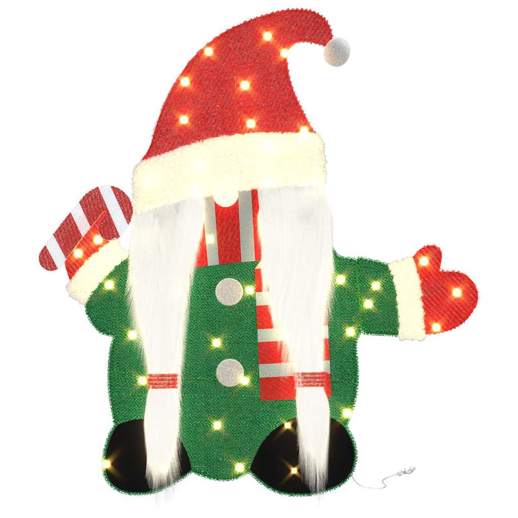 Gnomone Illuminato Bianco caldo 71 x 64 cm Tessuto di Lamè