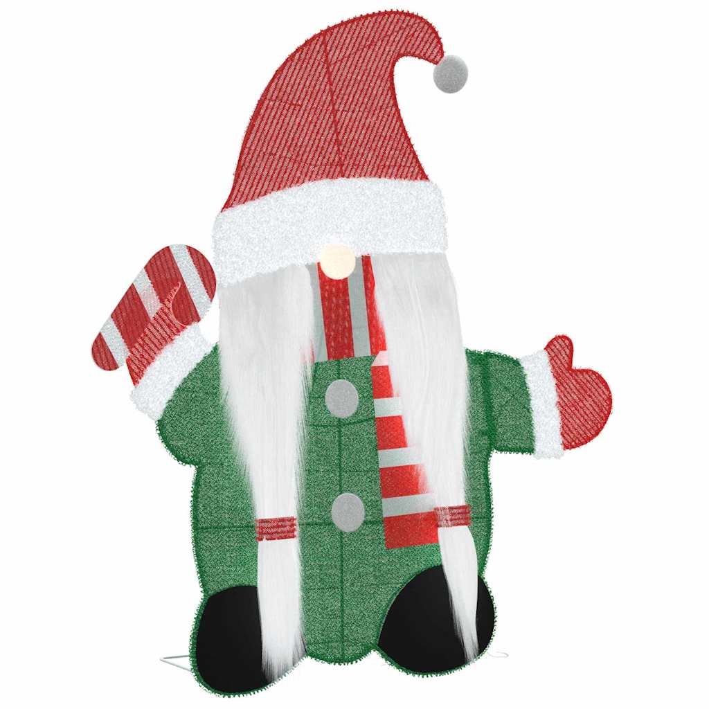Gnomone Illuminato Bianco caldo 71 x 64 cm Tessuto di Lamè