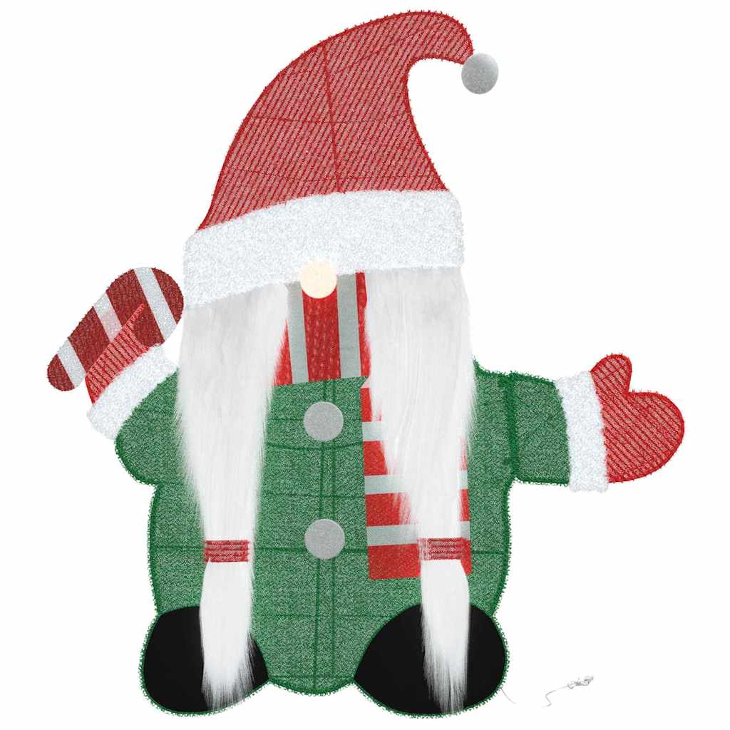 Gnomone Illuminato Bianco caldo 71 x 64 cm Tessuto di Lamè