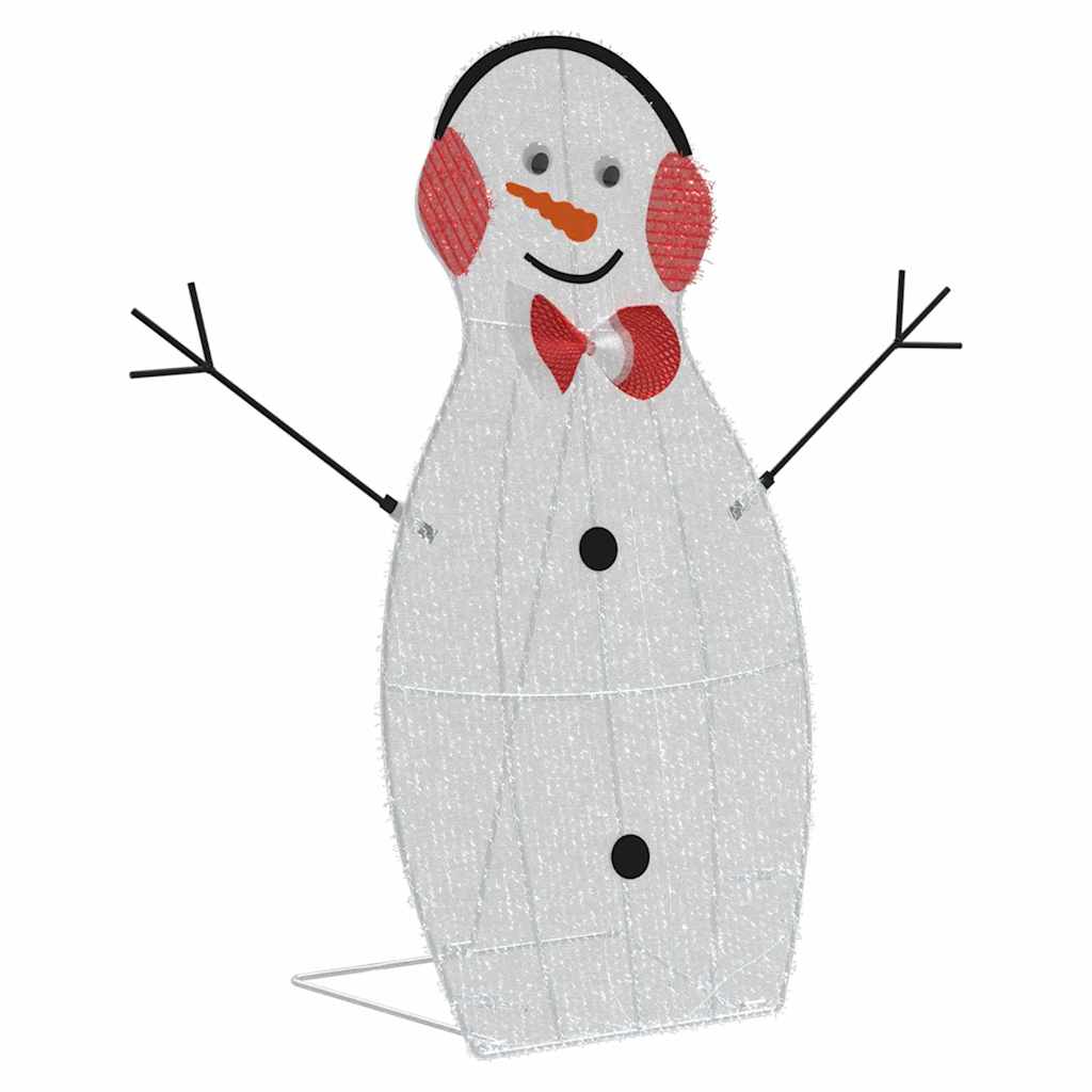 Familia di Pupazzi di Neve Illuminati 3 pz Bianco caldo
