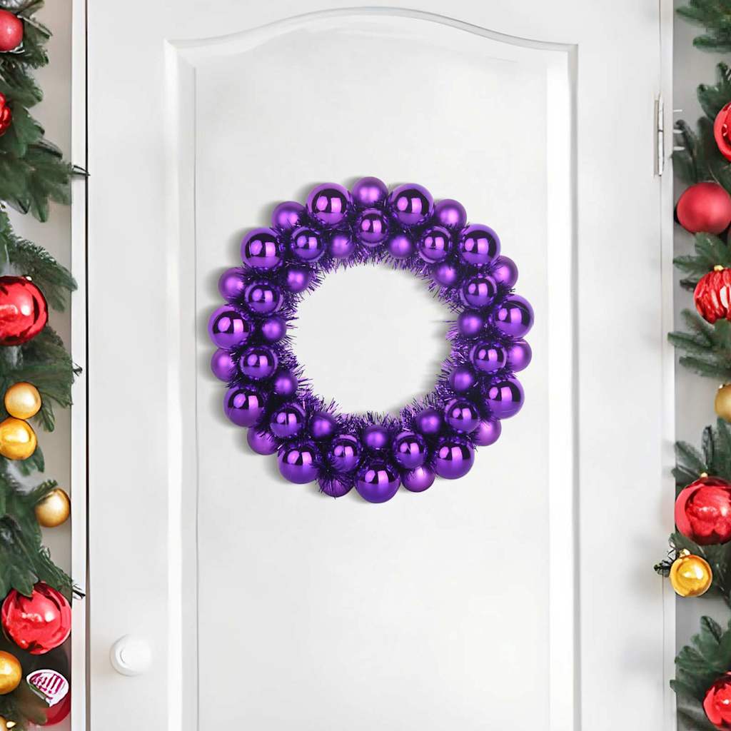 Corone di Palline di Natale 2 pz Lillà 33 x 33 x 7 cm