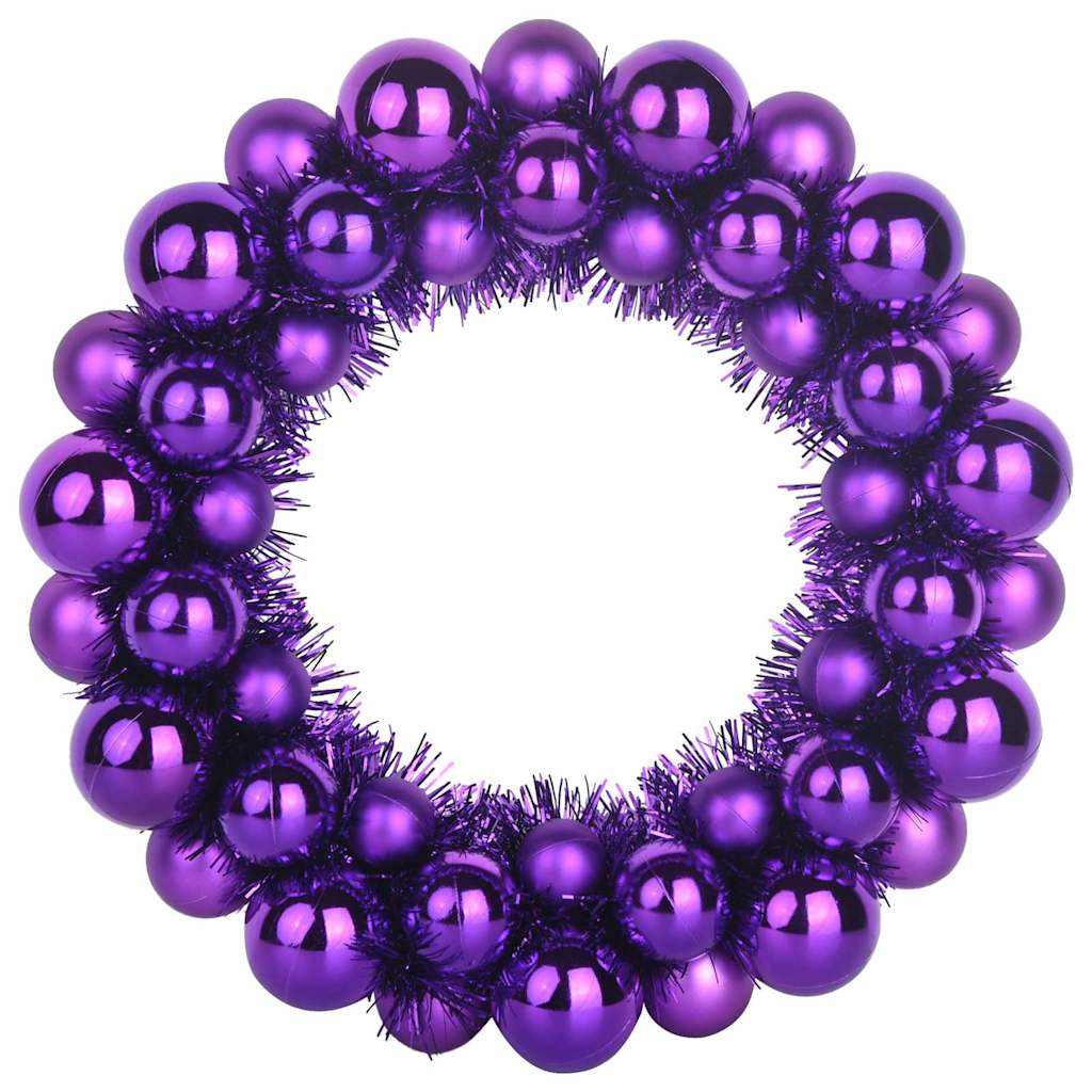 Corone di Palline di Natale 2 pz Lillà 33 x 33 x 7 cm