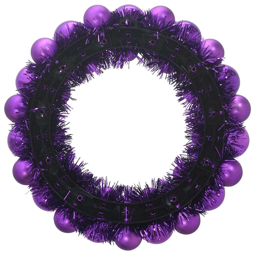 Corone di Palline di Natale 2 pz Lillà 33 x 33 x 7 cm
