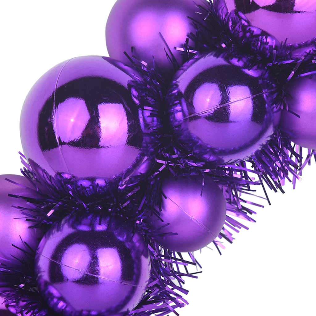 Corone di Palline di Natale 2 pz Lillà 33 x 33 x 7 cm