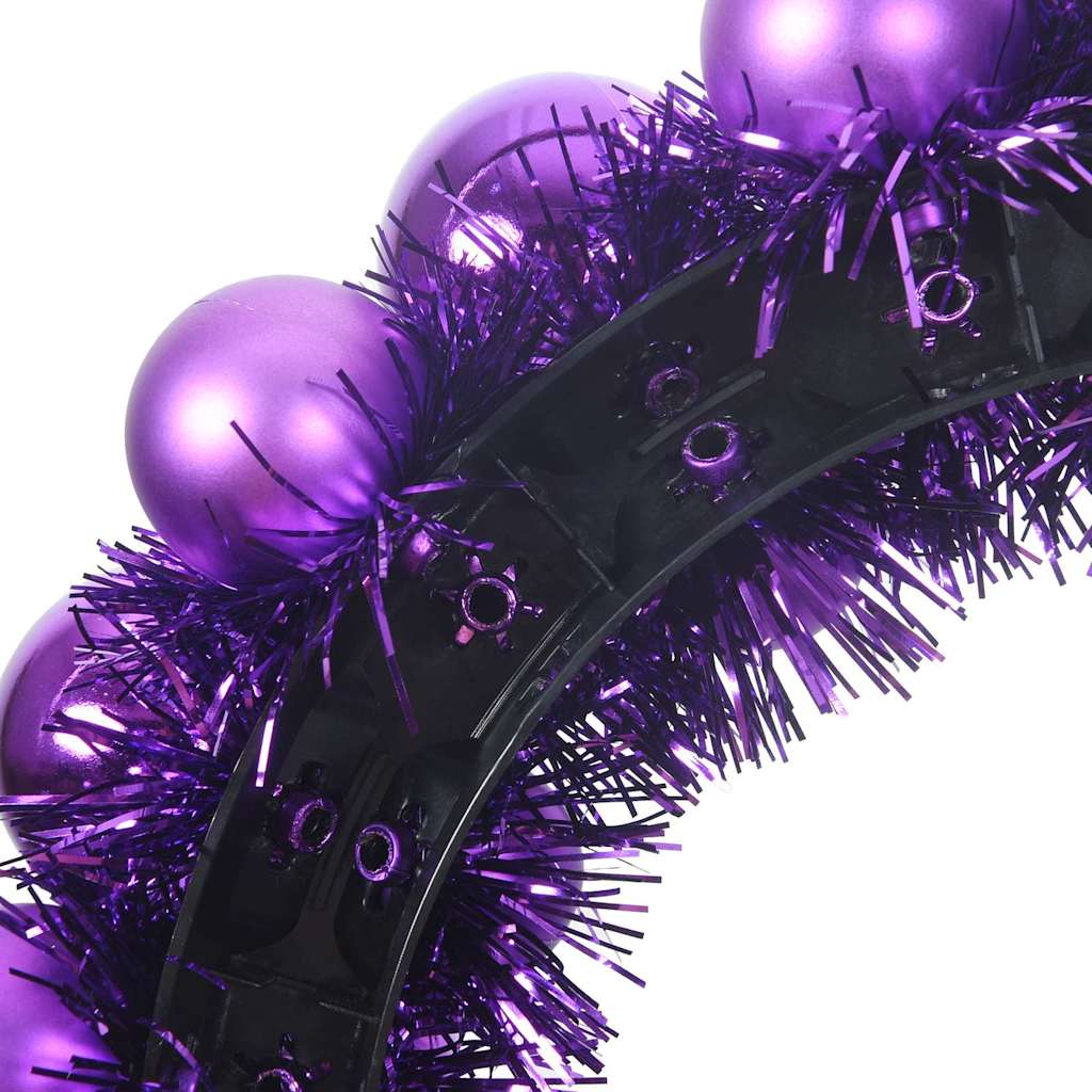 Corone di Palline di Natale 2 pz Lillà 33 x 33 x 7 cm