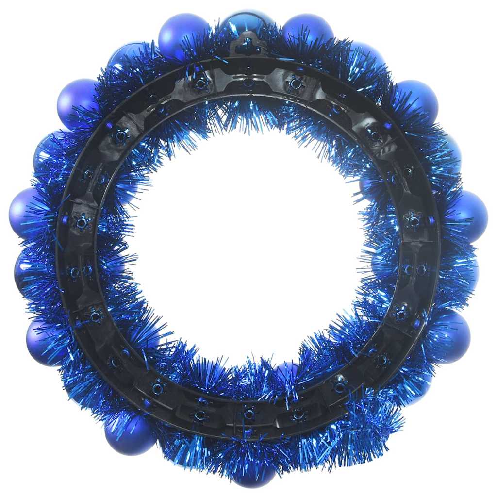 Corone di Palline di Natale 2 pz Blu 33 x 33 x 7 cm Polistirolo