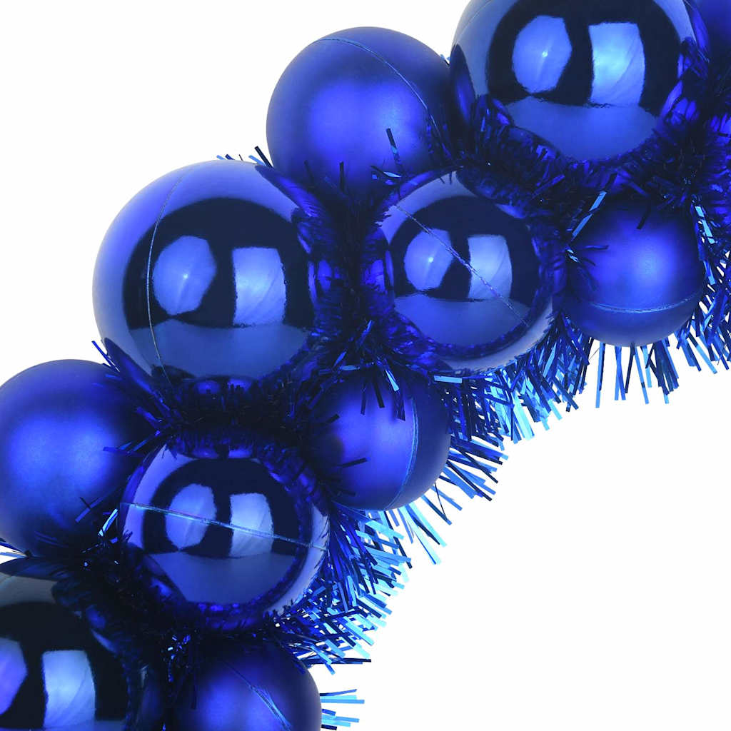 Corone di Palline di Natale 2 pz Blu 33 x 33 x 7 cm Polistirolo