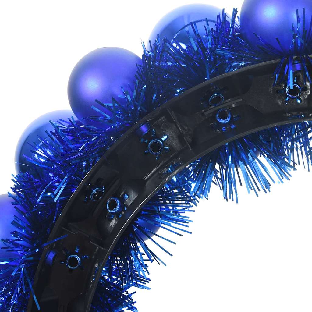 Corone di Palline di Natale 2 pz Blu 33 x 33 x 7 cm Polistirolo