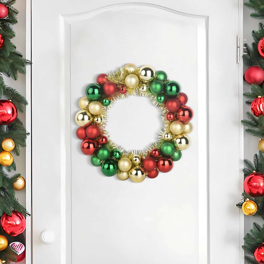 Corone di Palline di Natale 2 pz Multicolore 33 x 33 x 7 cm