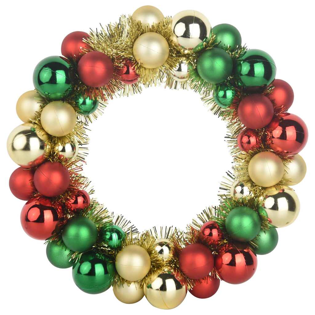 Corone di Palline di Natale 2 pz Multicolore 33 x 33 x 7 cm