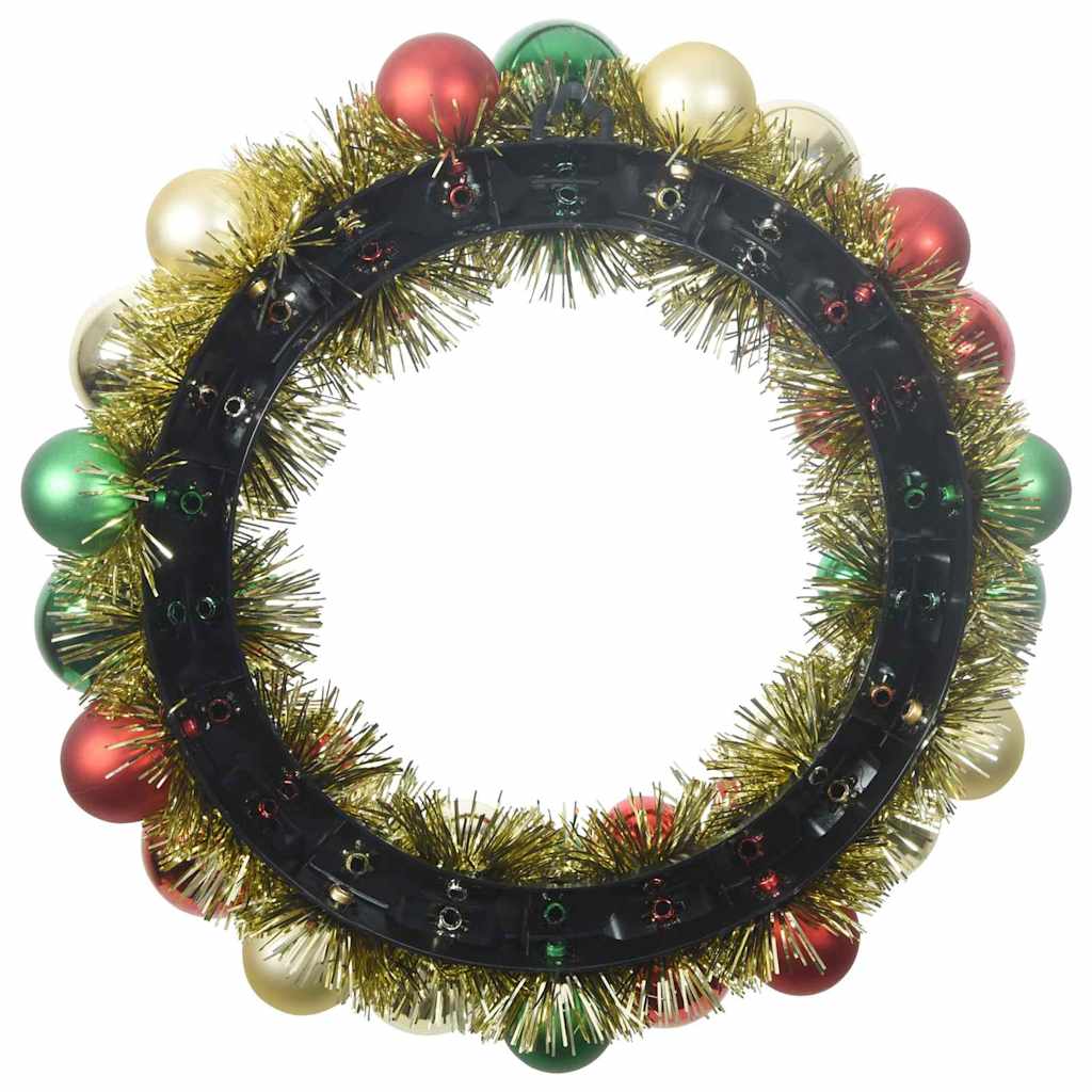 Corone di Palline di Natale 2 pz Multicolore 33 x 33 x 7 cm