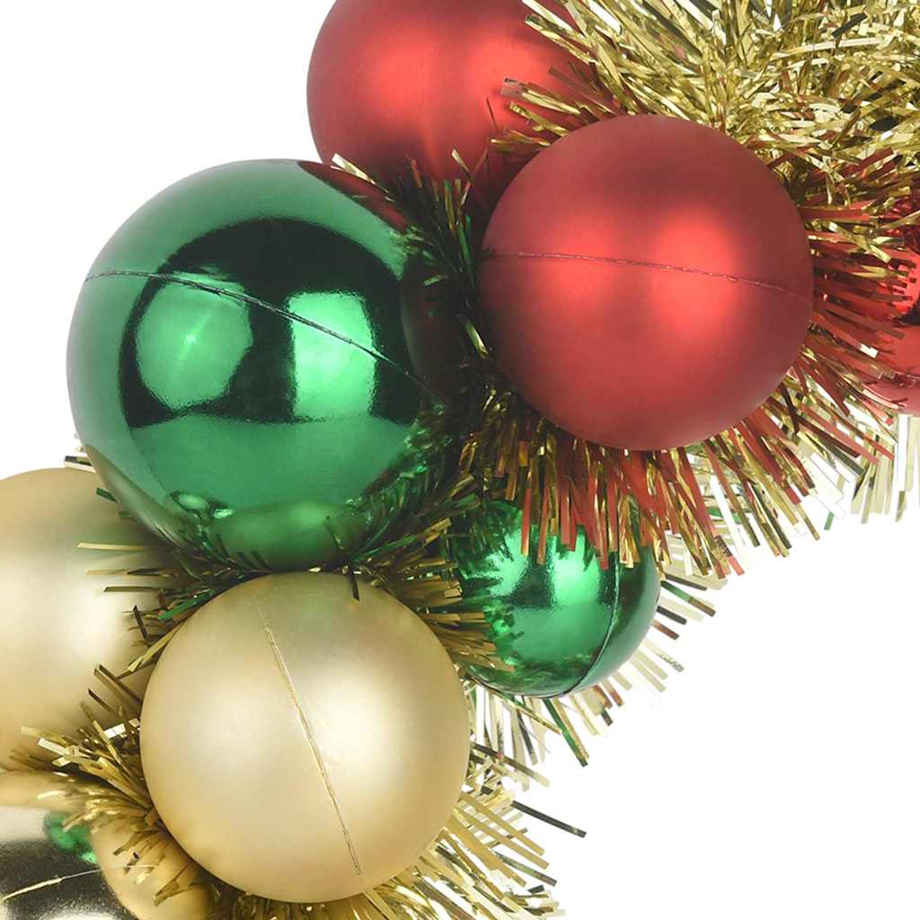 Corone di Palline di Natale 2 pz Multicolore 33 x 33 x 7 cm