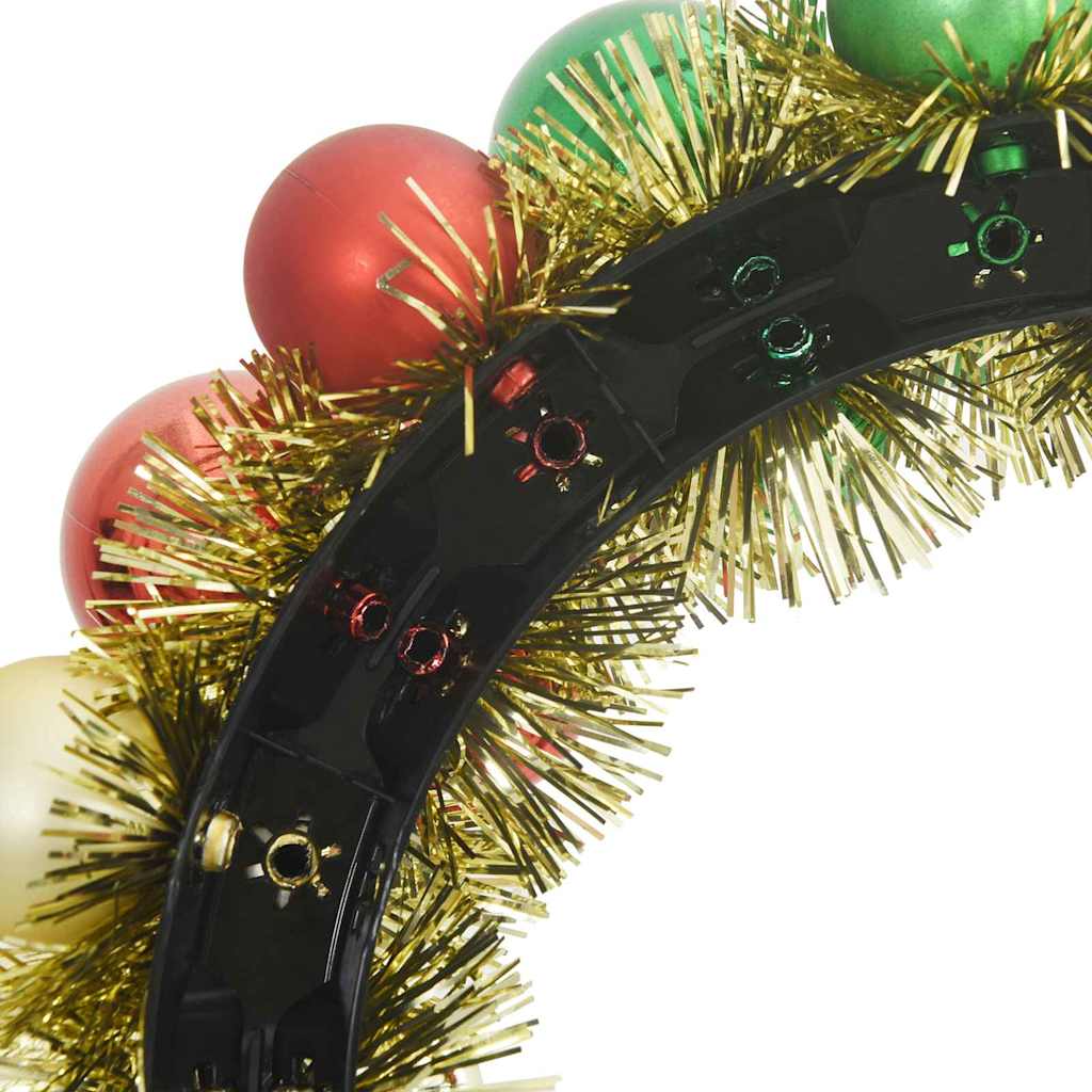 Corone di Palline di Natale 2 pz Multicolore 33 x 33 x 7 cm