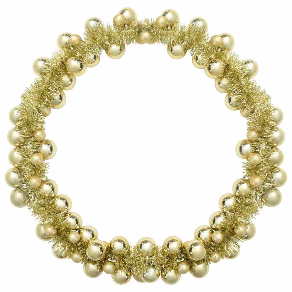 Ghirlanda di Palline di Natale LED Oro 186 cm Polistirolo