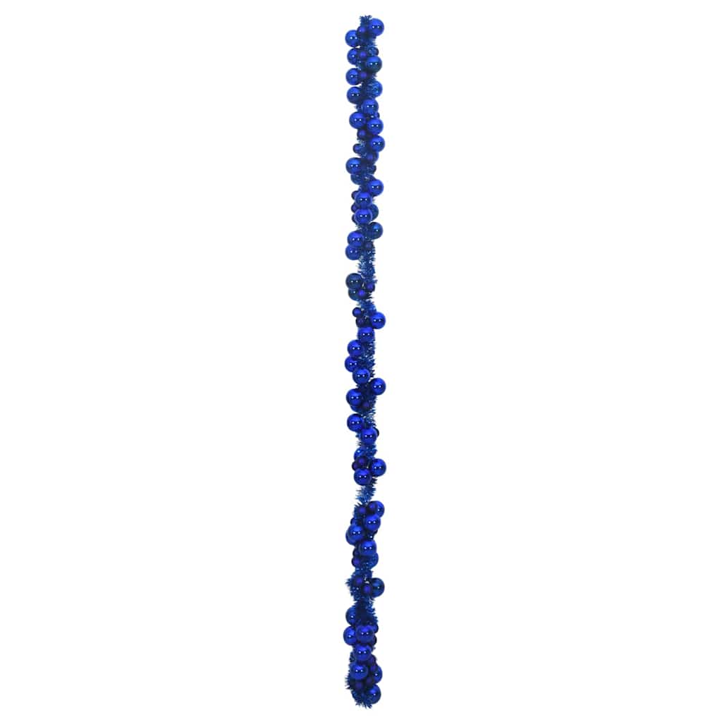 Ghirlanda di Palline di Natale LED Blu 186 cm Polistirolo